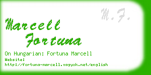 marcell fortuna business card
